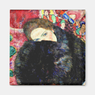 Íman Gustav Klimt - Senhora com Muff