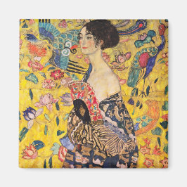 Íman Gustav Klimt - Senhora com ventilador