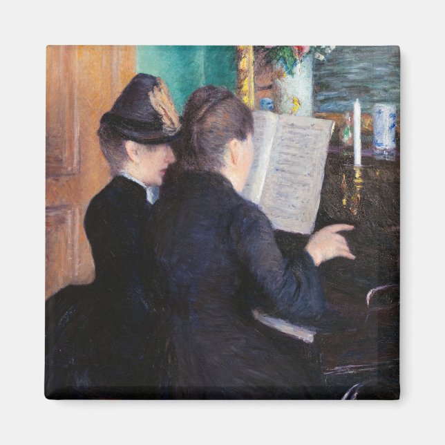 Íman Gustave Caillebotte - A Lição de Piano (Frente)