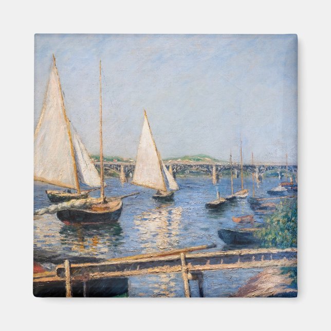 Íman Gustave Caillebotte - Barcos à vela em Argenteuil (Frente)
