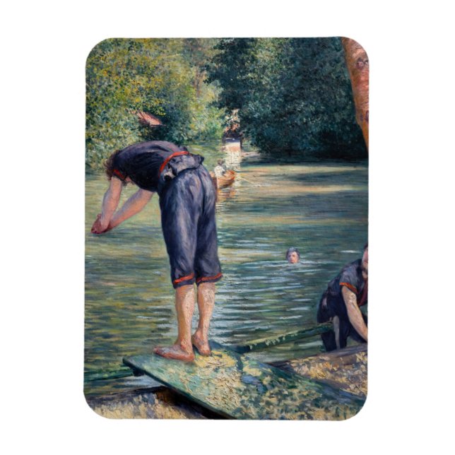 Íman Gustave Caillebotte - Bathers, Banco dos Yerres (Vertical)