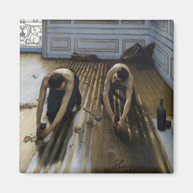 Íman Gustave Caillebotte - Os Raspadores de Piso (Frente)