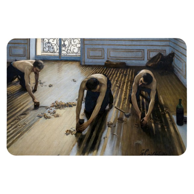 Íman Gustave Caillebotte - Os Rasquetes de Soalho (Horizontal)