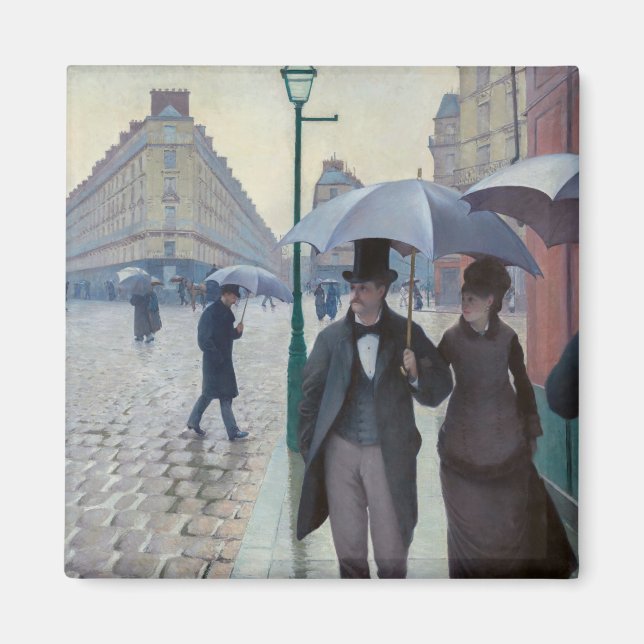Íman Gustave Caillebotte - Paris Street; Rainy Day (Frente)