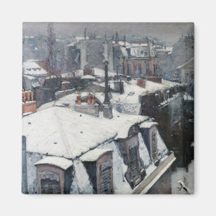 Íman Gustave Caillebotte - Telhados na neve