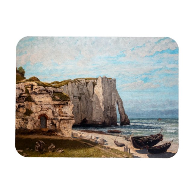 Íman Gustave Courbet - Cliff no Etretat após a tempesta (Horizontal)