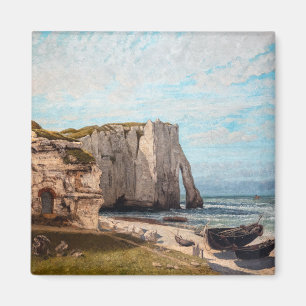Íman Gustave Courbet - Clipes em Etretat após tempestad