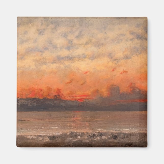 Íman Gustave Courbet - Pôr do sol (Frente)