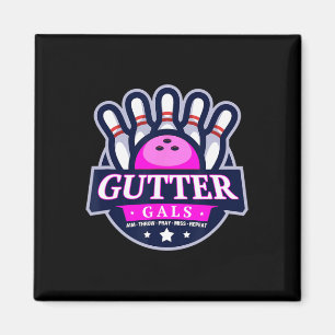 Íman Gutter Gals Nome de Equipe de Boliche Engraçado Fe