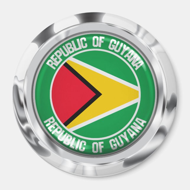 Íman Guyana Round Emblem (Frente)
