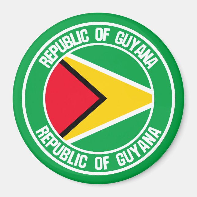 Íman Guyana Round Emblem (Frente)