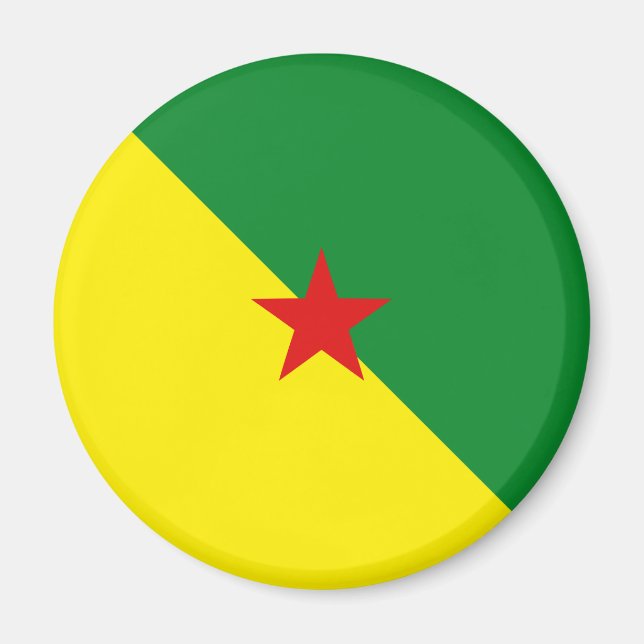 Íman Guyane Fisheye Flag Magnet (Frente)
