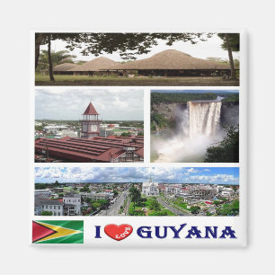 Íman GY004 GUYANA I Love, Mosaic, America, Fridge