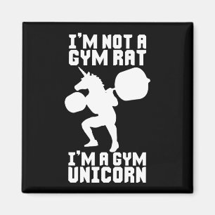 Íman Gym Rat vs Gym Unicorn - Engraçado Inspiração de W