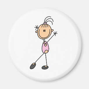 Íman Gymnast da menina no rosa