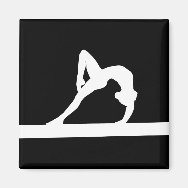 Íman Gymnast Silhouette Magnet Black (Frente)