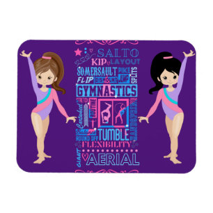 Íman Gymnastic Girls Skill Words of Gymnastics