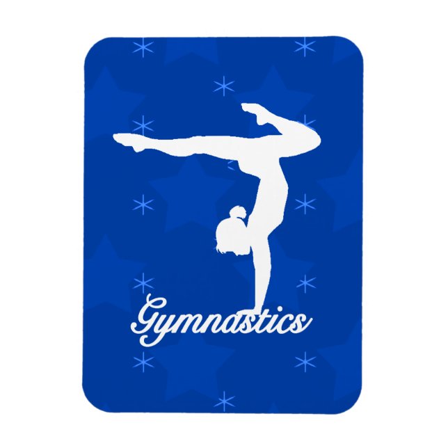 Íman Gymnastics Girl Blue Stars (Vertical)