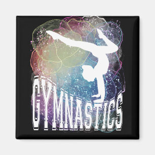 Íman Gymnastics Girl Handstand Watercolor