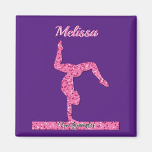 Íman Gymnastics Girl Sparkle Beam Rosa