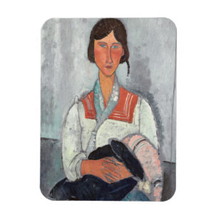 Íman Gypsy Woman with Baby, 1919 (óleo na canvas)