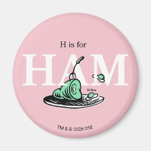 Íman "H é para HAM"   Design de Alfabeto