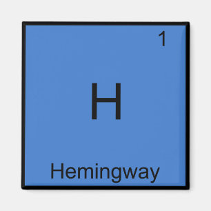 Íman H - Hemingway Camiseta do Símbolo do Elemento Quím