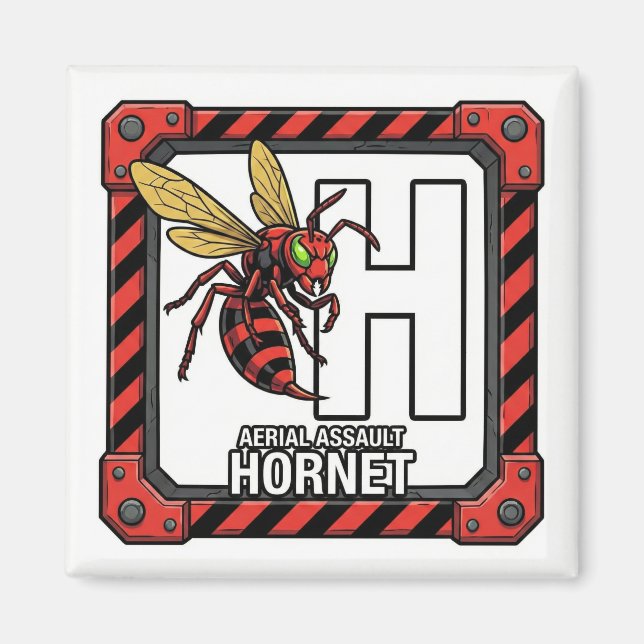 Íman H is for Hornet – GTA Style ABC Learning Magnet (Frente)