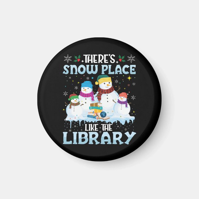 Íman Há Lugar De Neve Como O Natal Da Biblioteca (Frente)