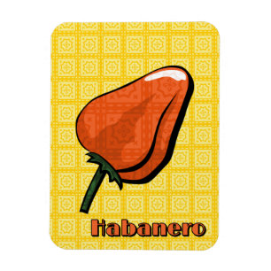 Íman Habanero Chili Pepper Flexible Magnet