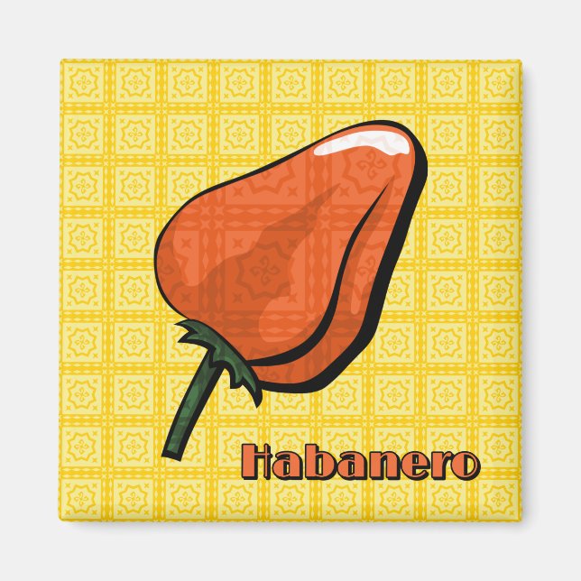 Íman Habanero Chili Pepper Magnet (Frente)