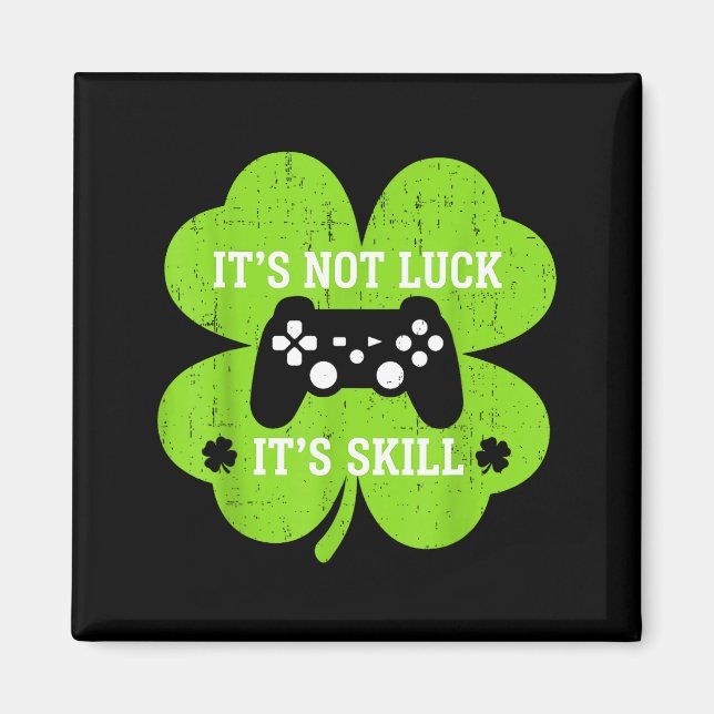 Íman Habilidade não sorte shamrock engraçado dia de st  (Frente)