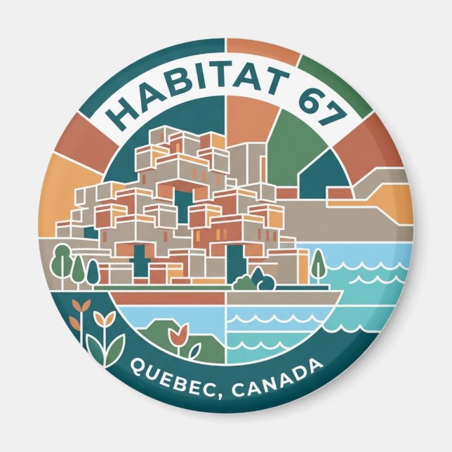 Íman Habitat 67 Canadá (Frente)