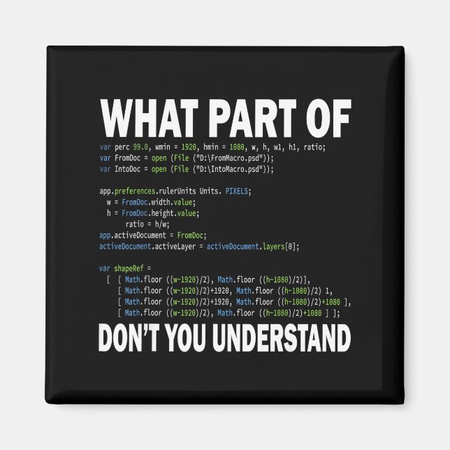 Íman Hacker Computer Programmer Apparel Coding What Par (Frente)