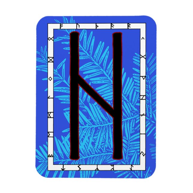 Íman Hagalaz Viking Rune Magnet - Transformação! (Vertical)