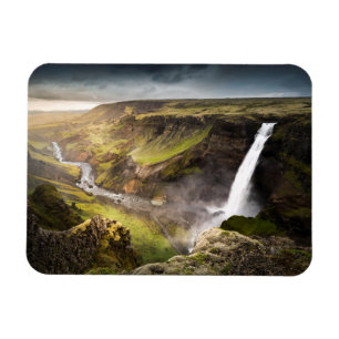 Íman Haifoss Waterfall Verão na Islândia