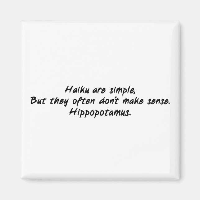 Íman Haiku são simples (Frente)