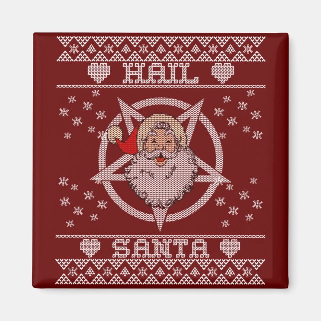 Íman Hail Santa Claus Ugly Christmas (Frente)