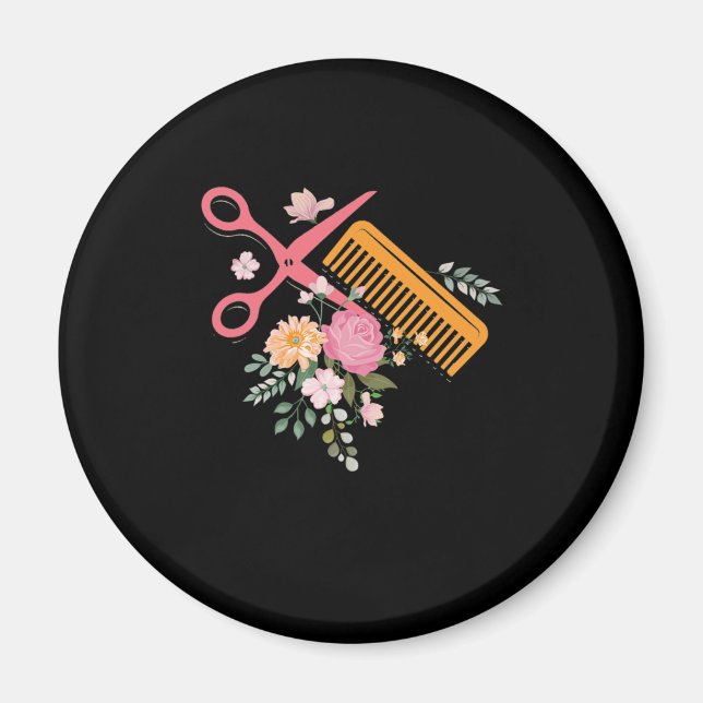 Íman Hair Salon Hairdresser Tesoura Hair Stylist Barbe (Frente)