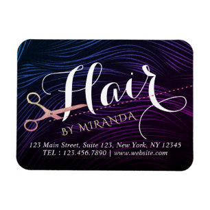 Íman Hair Stylist Hairdresser BeauRosa Dourada Tesoura