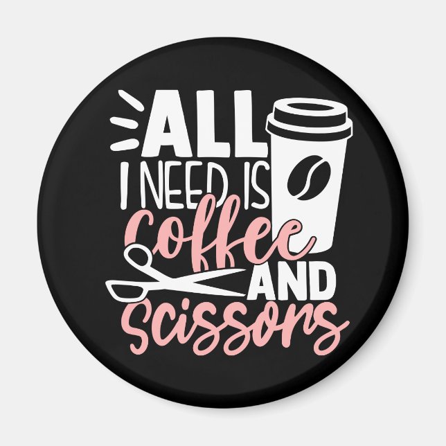 Íman Hair Stylist Salon Coffee Barber Hairdresser (Frente)