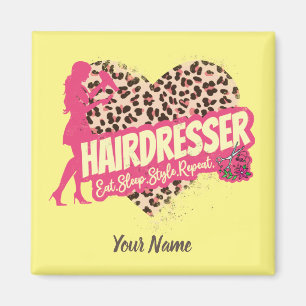 Íman Hairdresser Leopardo Hustler Hairstylist