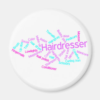 Íman Hairdresser Word Cloud Magnet