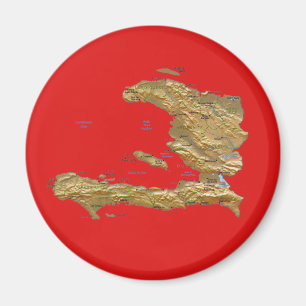 Íman Haiti Map Magnet