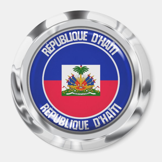 Íman Haiti Round Emblem (Frente)