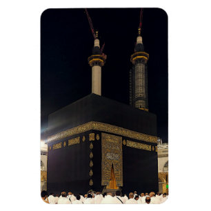 Íman Hajj Pilgrims em Fajr, Kaaba, Meca, Arábia Saudita