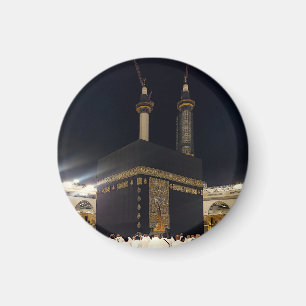 Íman Hajj Pilgrims em Fajr, Kaaba, Meca, Arábia Saudita
