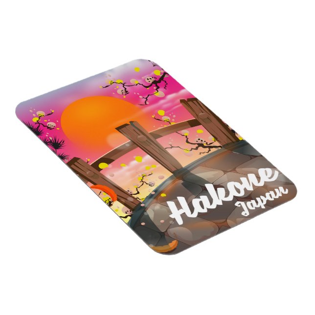 Íman Hakone japan floresce poster. (Lado Direito)