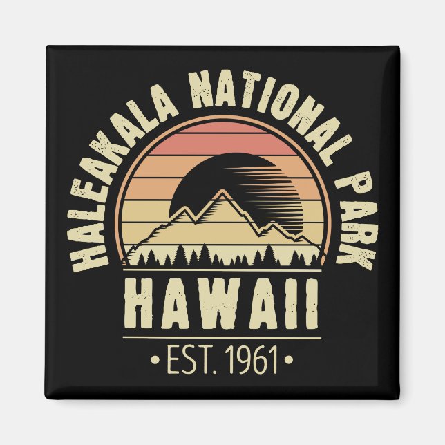 Íman Haleakala National Park Hawaii Retro (Frente)