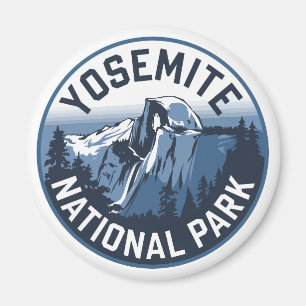 Íman Half Dome Yosemite Round Emblem